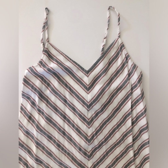 VOLCOM ~ Stripe Dress - gray . red . pink . white XS - Picture 2 of 6